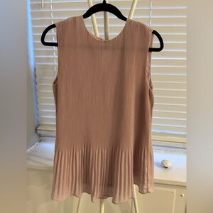 H&M Pleated Sleeveless Tank Top in Dusty Pink